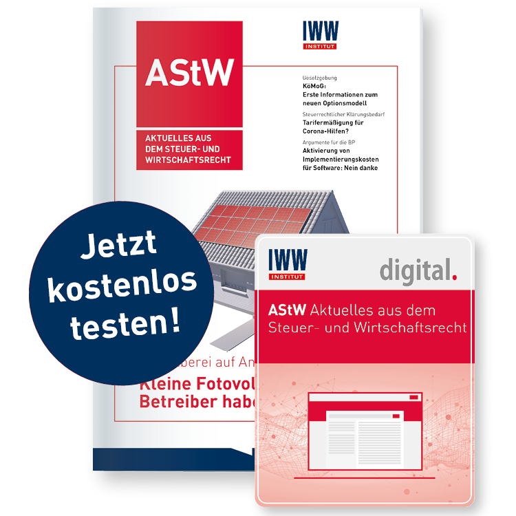 AStW Aktuelles aus dem Steuer- und Wirtschaftsrecht